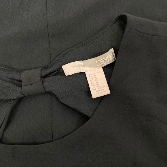 Forever 21 Bow Back Cutout Sleeveless Mini Dress Dark Gray Size M - Picture 7 of 7